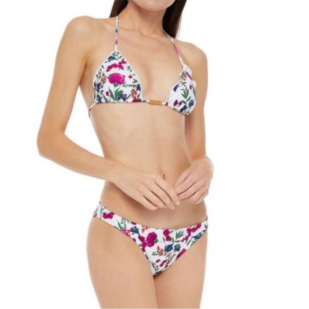 Beachsissi Floral and Leopard Print Bikini Set